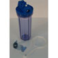 HOUSING 3/4 #10 SLIM CLEAR/BLUE W/PR BRACKET & WRENCH