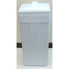 BRINE TANK WHITE 15X17X36 WITH COVER