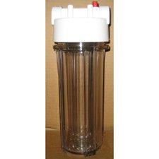 HOUSING 3 / 4 #10 SLIM CLEAR / WHITE RIB CAP 2  O RING W / PR