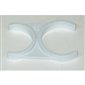CLIP DOUBLE WHITE FOR MEMBR./ ICN LINE 2-1/2X2