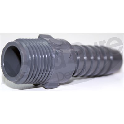 DRAIN CONNECTOR MALE STRAIGHT 1 / 2 BARB X 1 / 2 NPT