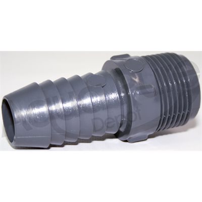 DRAIN CONNECTOR MALE STRAIGHT 3 / 4 BARB X 3 / 4NPT
