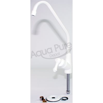 FAUCET  LONG REACH  WHITE CERAMIC