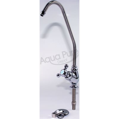 FAUCET  LONG REACH  CHROME CERAMIC