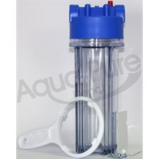 HOUSING 3 / 4 #10 SLIM CLEAR / BLUE W / PR BRACKET & WRENCH