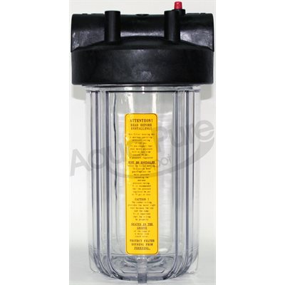 HOUSING 1" #10 BIG BLUE CLEAR / BLACK W / PR DOUBLE O RING