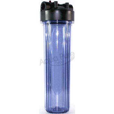 HOUSING 1" #20 BIG BLUE CLEAR / BLACK W / PR DOUBLE O RING