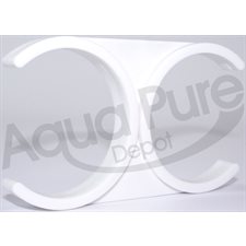 CLIP DOUBLE WHITE FOR MEMBRANE HSG. 2-1 / 2" X2-1 / 2"