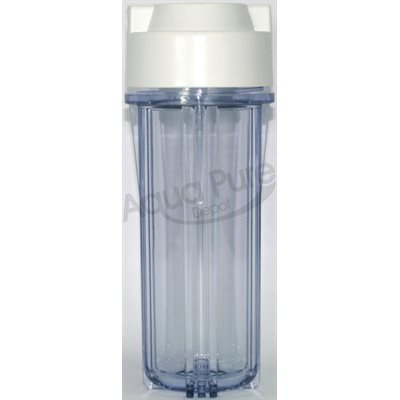 HOUSING 1 / 4 #10 SLIM CLEAR / WHITE FLAT CAP WO / PR 2 O RING