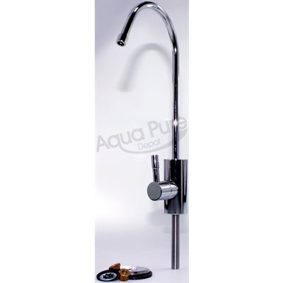 FAUCET  LONG REACH  CHROME UNIQUE QUARTER-TURN BRASS FAUCET